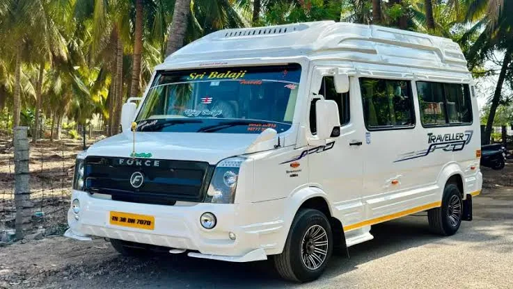 Tempo Traveller — Groups & Tours vehicle available for chauffeur-driven hire in Kerala