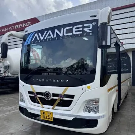 Pilgrim group travelling to Sabarimala in a chauffeur-driven tempo traveller
